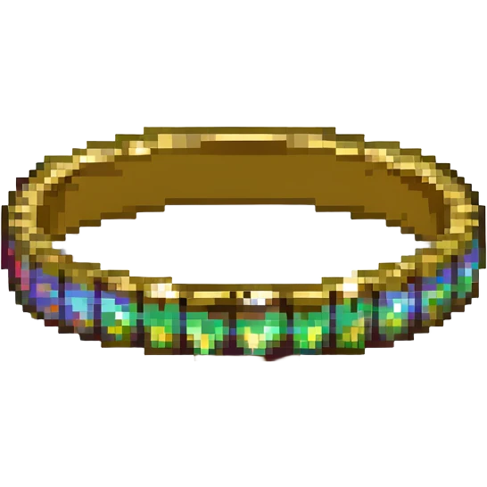 simple gold wedding band pixel art style emoji