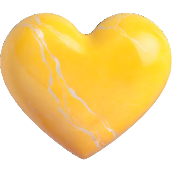 marble yellow heart emoji