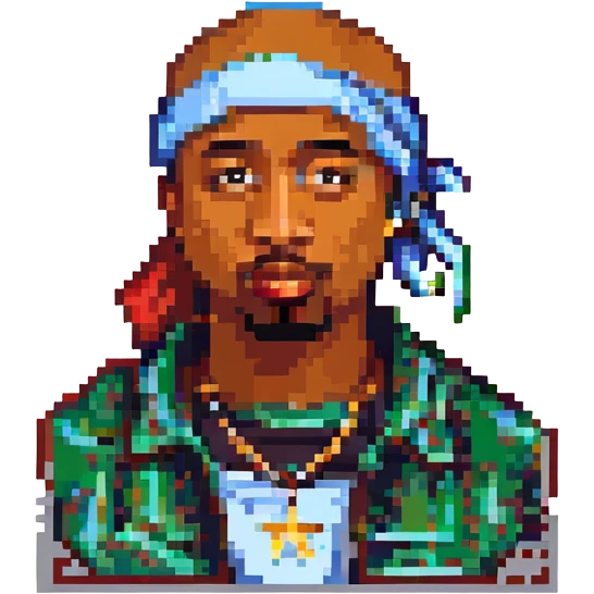 2Pac, no background emoji