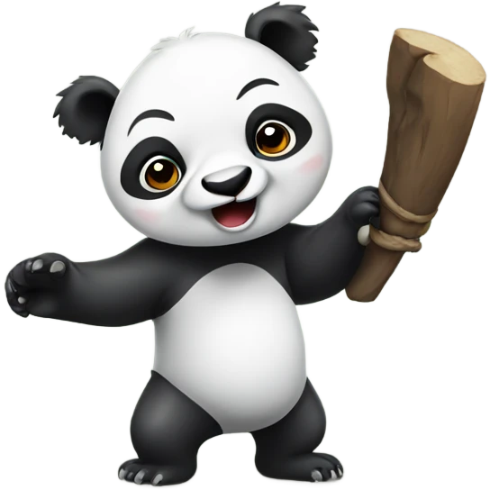 Panda fighting koala emoji