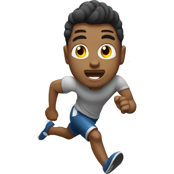 CHICO BLANCO CORRIENDO ASUSTADO emoji