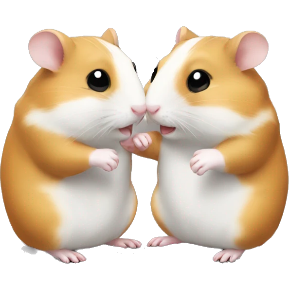 two hamsters handshake emoji