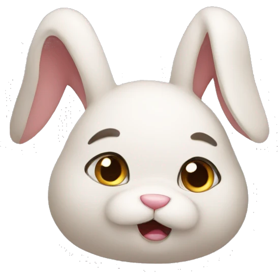Confused bunny emoji