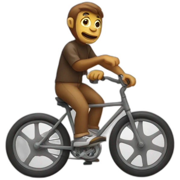 SINGE SUR UN VELO emoji