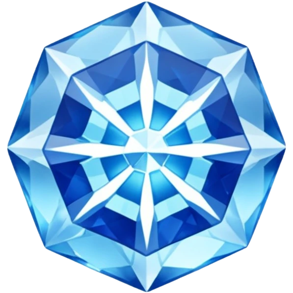 Blue Gem with an Ice Flake Inside emoji