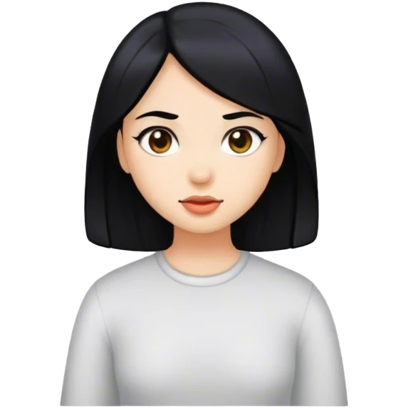 Chica de cabello negro emoji