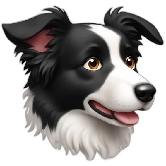 Cute little Border Collie emoji