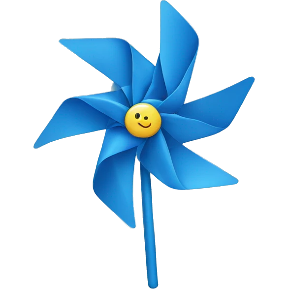 pinwheel blue emoji