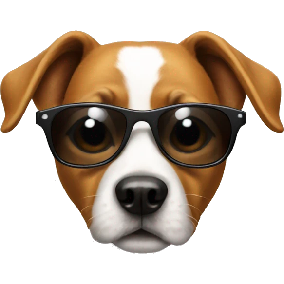 Dog wearing sunglasses  emoji