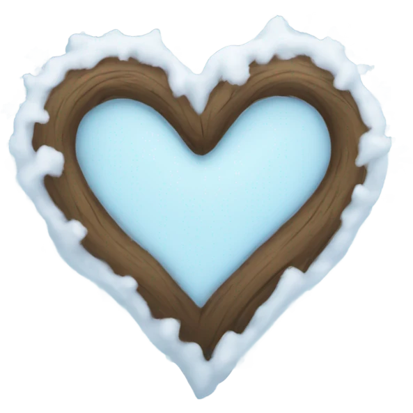 Snow heart  emoji