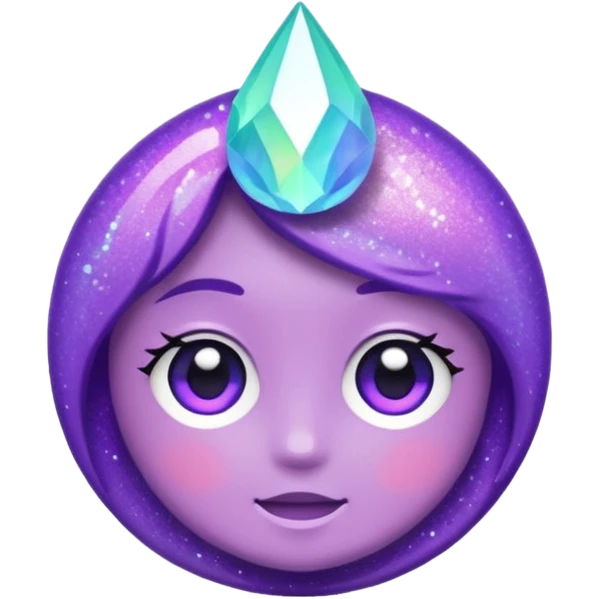 Glitter Purple and Cian plus emoji