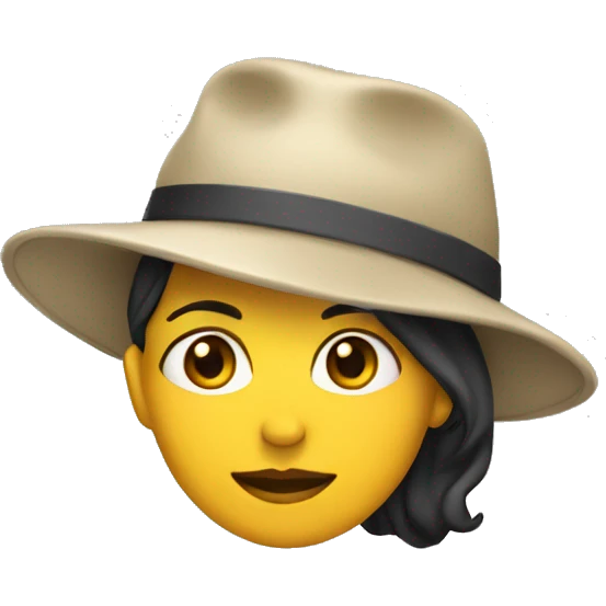 mujer con gorra emoji