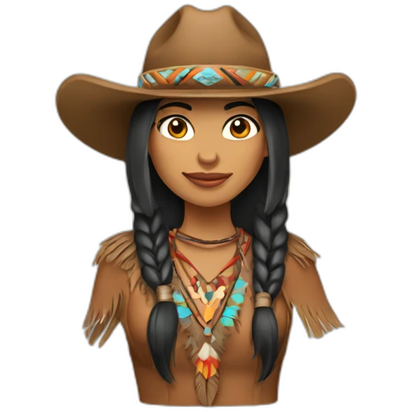 native american cowgirl emoji