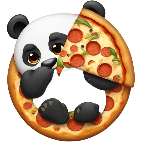 Pizza and panda emoji