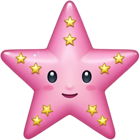 Pink star (flat, with little stars beside it) emoji