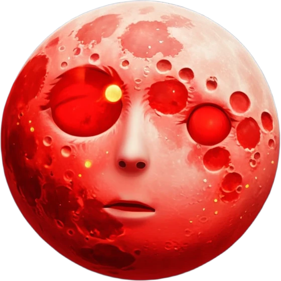 Half red moon  emoji