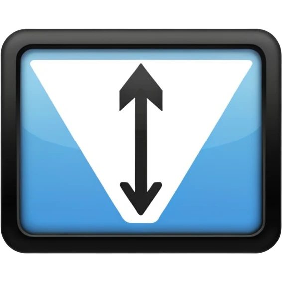 Mach mir eine vireck, auf der rechten seite ein pfeil rauf auf der linken einer runter emoji