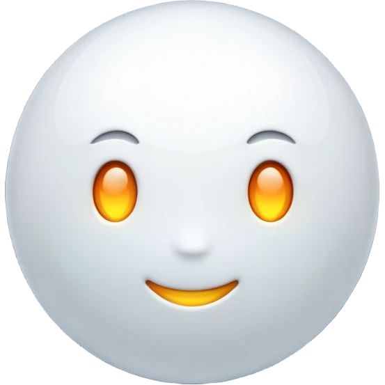 The white orb no face emoji