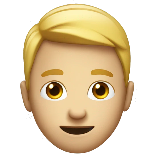 Blurry face white background emoji