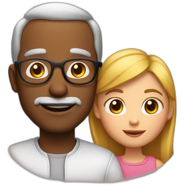Papa et sa fille emoji