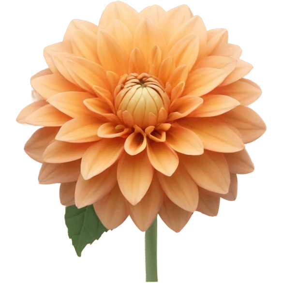 Dahlia flower in pastel orange color emoji