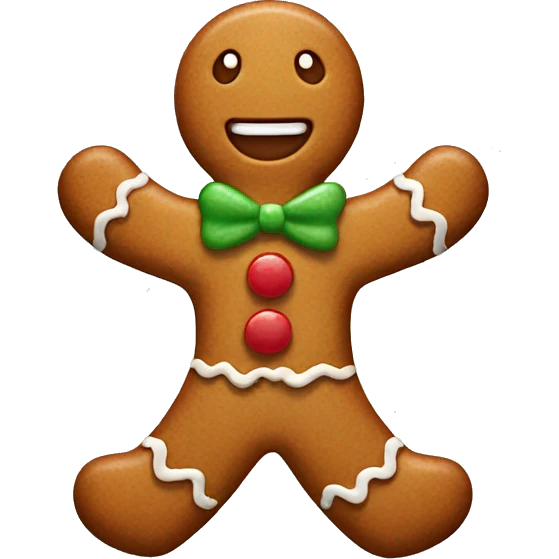 Gingerbread man emoji