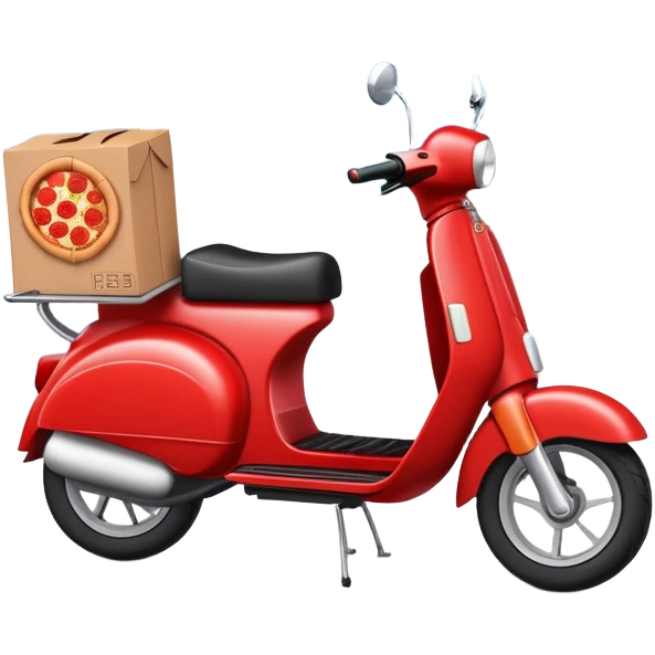 pizza delivery in pizza scooter emoji
