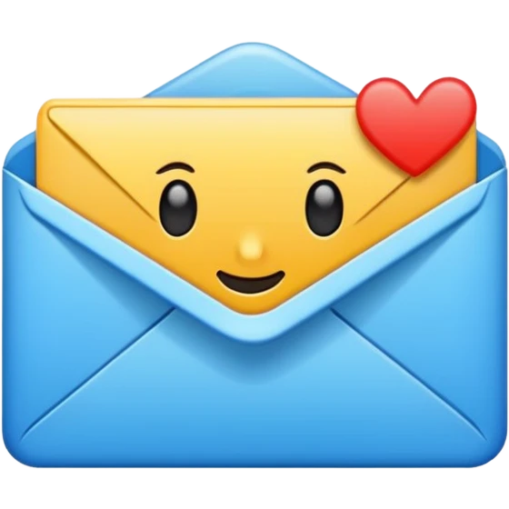 email inbox with unread messages emoji
