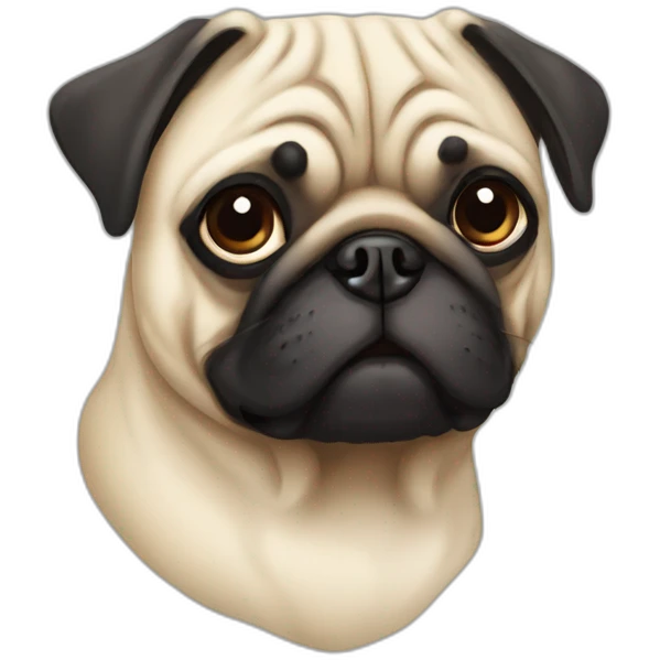 pug illustração emoji