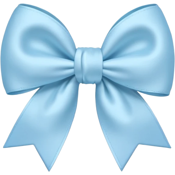 White heart with baby blue bow emoji