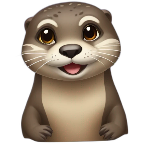 Loutre sur marcon emoji
