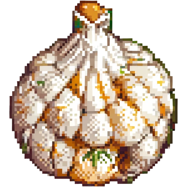 Bright and colorful garlic emoji