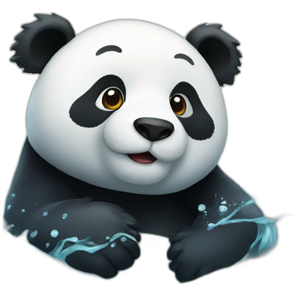 Panda in water emoji