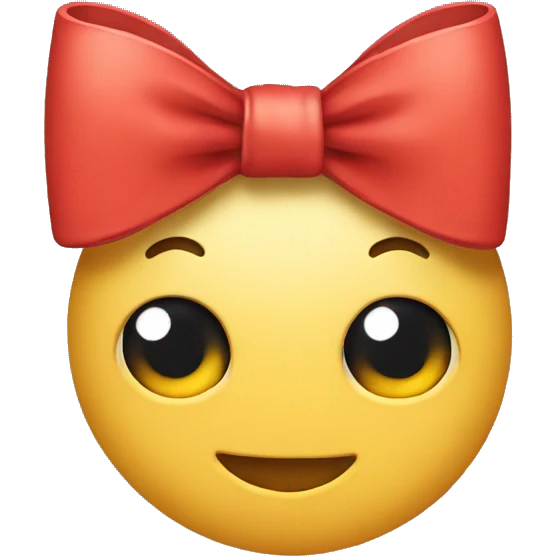 Emoji with a bow emoji