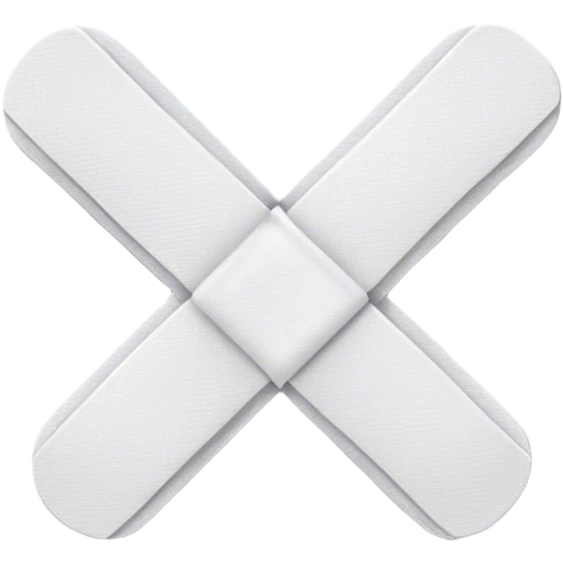checkmark made of medical bandages emoji