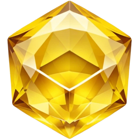 Yellow 3d crystal emoji