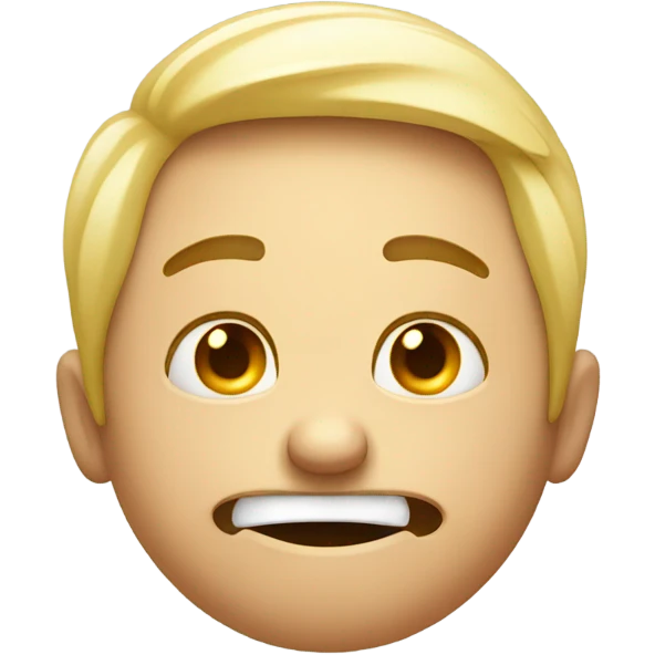 Person with smile and twitching eye out of anger emoji