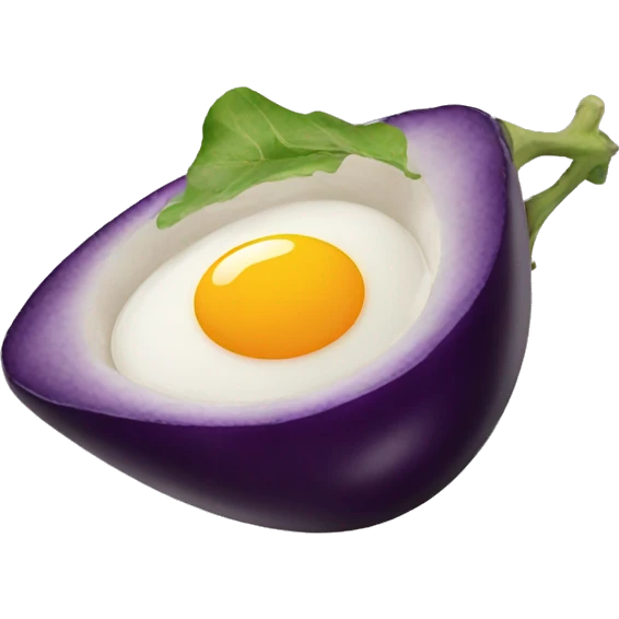 eggs and eggplants emoji