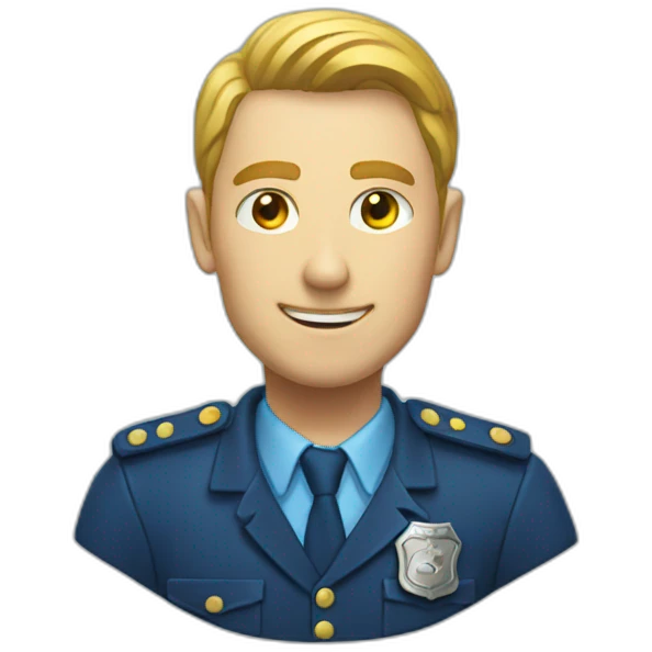 Badge bleu emoji