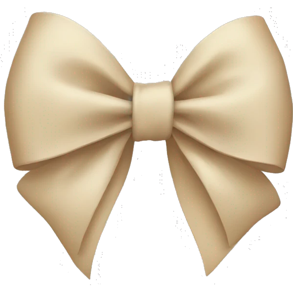 Beige bow emoji