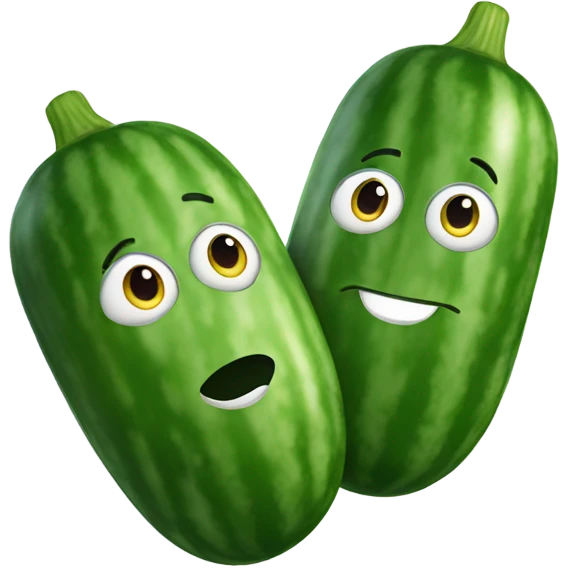 Emoji smiling with cucumbers over eyes emoji