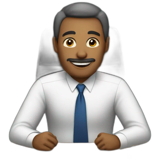 office man at the table emoji