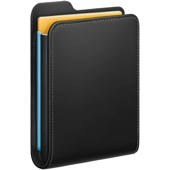 one black folder emoji