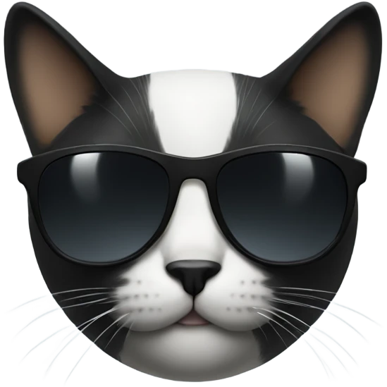 Cat black with sun glasses  emoji