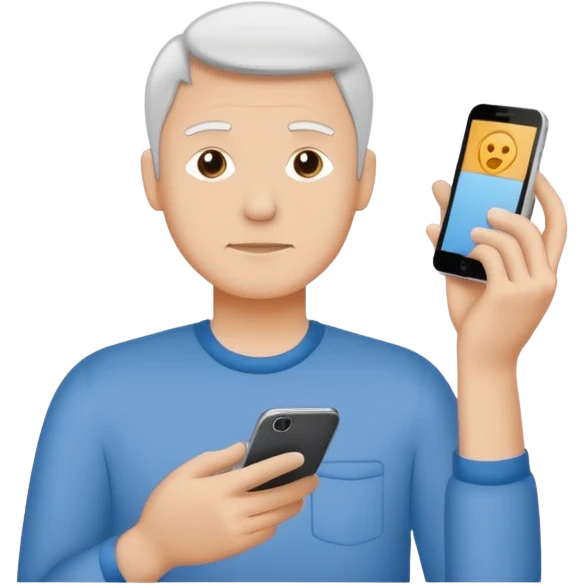 create a hand drawn icon fine line with a men doing habits emoji