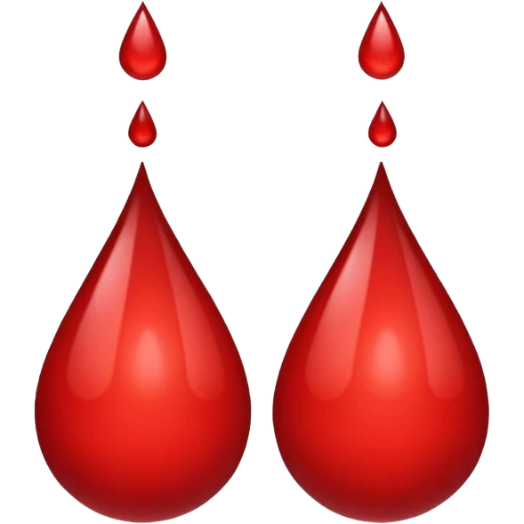double blood drop emoji