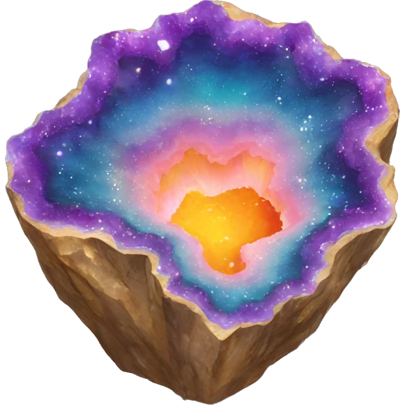 colorful geode emoji