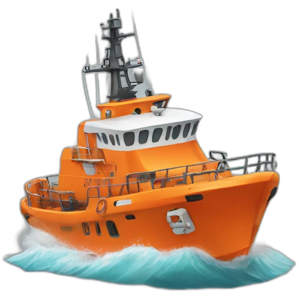 orange rescue ship emoji