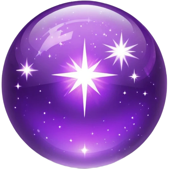 Purple Sparkly Shiny Magical Ball Orb Sphere emoji
