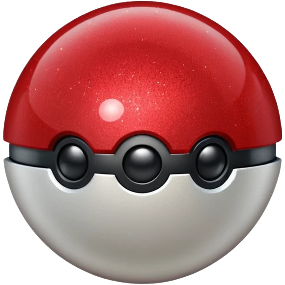 red glitter pokeball  emoji